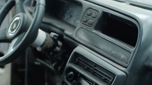 Old Used Car Interior