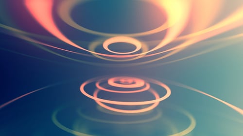 Futuristic Abstract Glowing Rings and Lines Animation