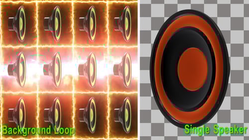 Modern 3D Speakers Animated Background Loop