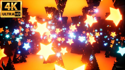 Light Glowing Stars 4k