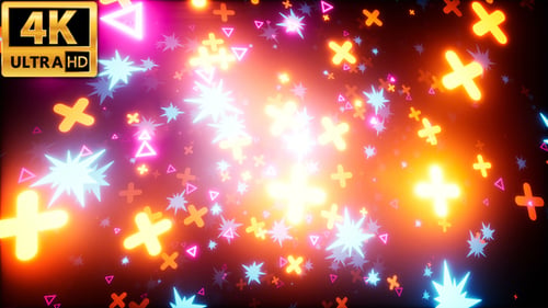 Hintergrund mit leuchtenden Formen 4k