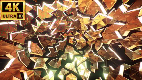 Abstract Golden Geometric Shards Dynamic Background Loop