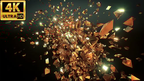 Glitter Golden Shards 4k