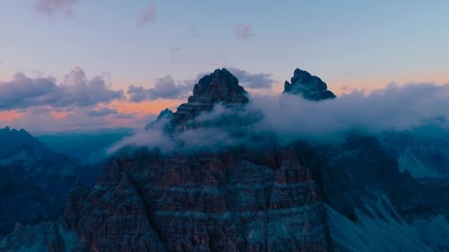National Nature Park Tre Cime In the Dolomites Alps. Beautiful Nature of Italy.
