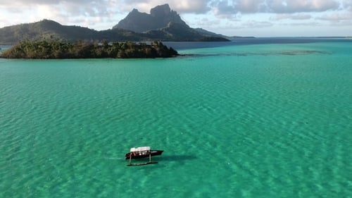 Boat on Ocean of Bora Bora