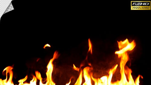 Realistic Fire Line in Super Slow Motion - Alpha Channel v.15