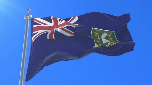 British Virgin Islands National Flag Waving Loop