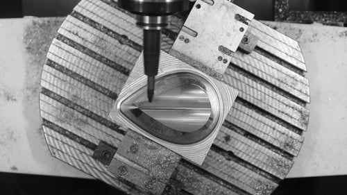 Metalworking CNC Milling Machine. Cutting Metal Modern Processing Technology.