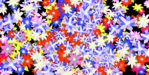 Abstract Floral Petals Falling Loop