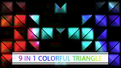 Animated Geometric Neon Squares Background Loop