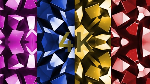 Dynamic Abstract Geometric Shapes Kaleidoscope Loop