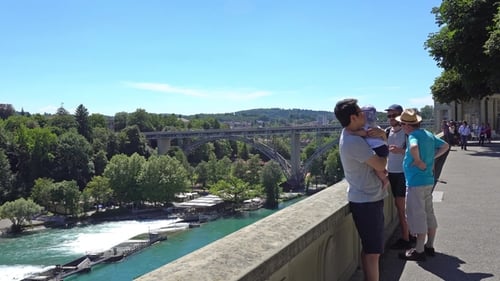 BERN, SWITZERLAND - JULY 06, 2017: View From the Observation Platform in Bern, Switzerland.