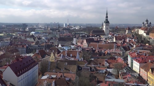 Panorama of Tallinn Old Town, Estonia.