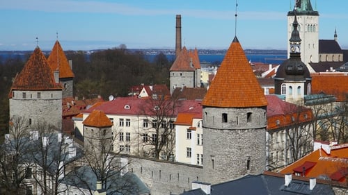 View of Old Town of Tallinn in Estonia