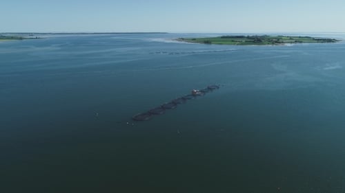 Drone over Fish Farm in Jutland