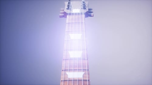 Glowing Electric Guitar Animation with Dynamic Light Effect