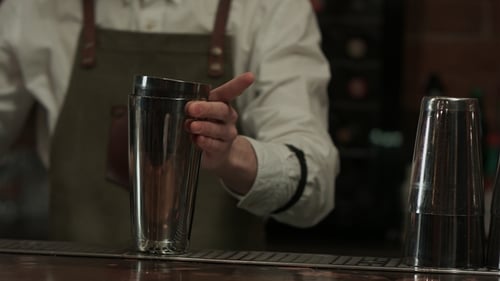 Bartender Preparing Cocktail at Urban Bar