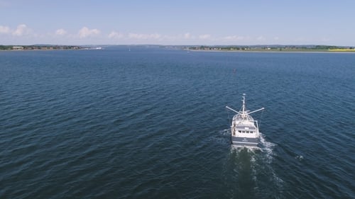 Drone View of Jutland Boat