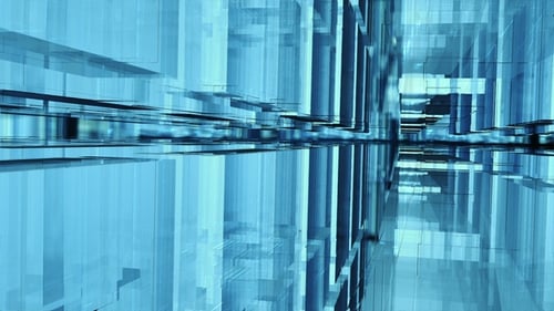 Futuristic Abstract Digital Tunnel Flythrough Background Loop