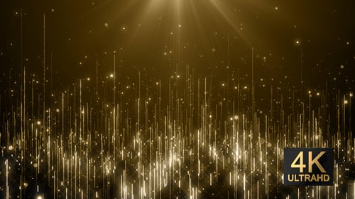 Elegant Golden Particle Streaks for Awards and Celebrations