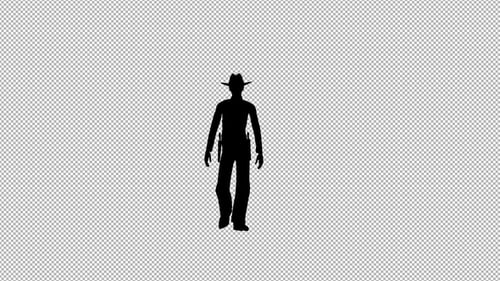 Cowboy Walk Silhouette