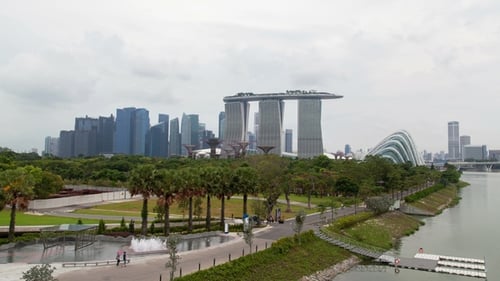 Singapore Marina Bay Sands Gardens Sunset