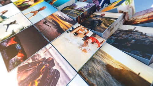 Dynamic 3D Cube Grid Photo Video Gallery Slideshow