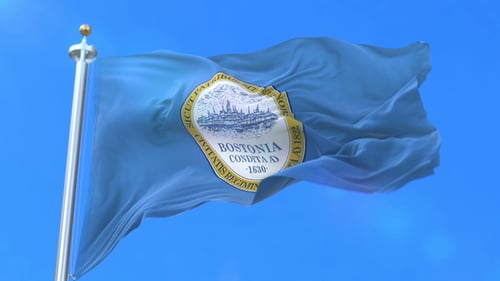 Flag of Boston City in United States of America