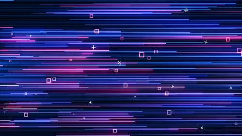 Futuristic Neon Digital Lines Background Loop