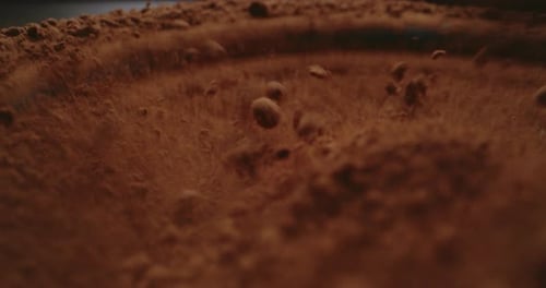 Cocoa Powder Vibrating on Subwoofer