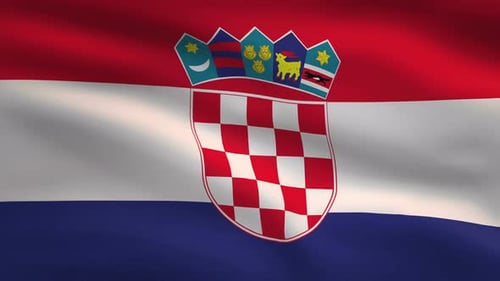Waving Flag of Croatia Animation