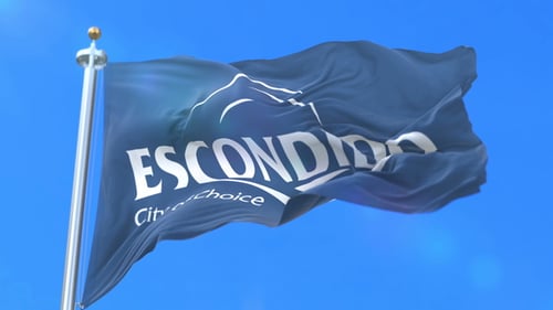 Bandera de la ciudad de California en los Estados Unidos de América