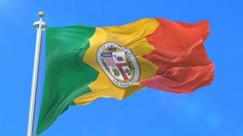 Bandera de la ciudad de Los Ángeles de los Estados Unidos de América