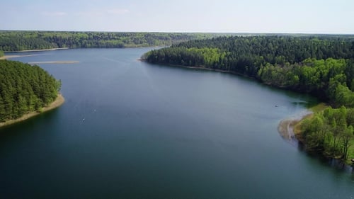 Beautiful Lake Aerial View