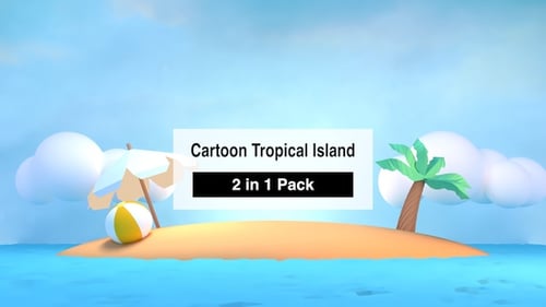 Cartoon Topical Island