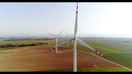 Épouse aérienne de Windmills Farm. Production d'énergie électrique
