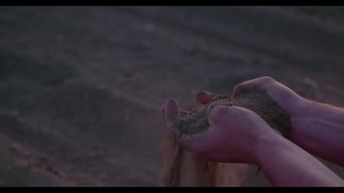 Farmer Examining Soil in Hands, Agriculture Farming Background