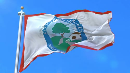 Drapeau de Santa Clarita City of California aux États-Unis d'Amérique