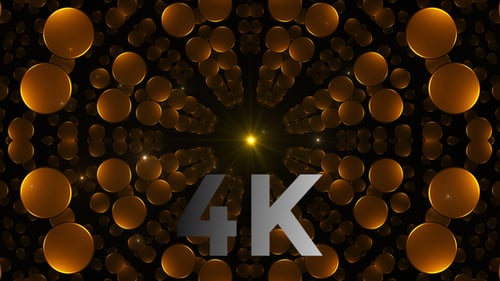 Golden Circles Tunnel Logo Reveal with Sparkles