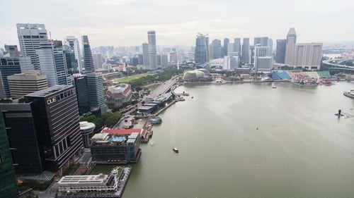 Singapore Day Downtown Core Aerial