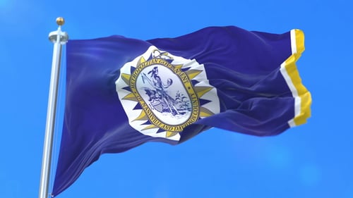 Realistic Flag Waving: Nashville and Davidson County Emblem