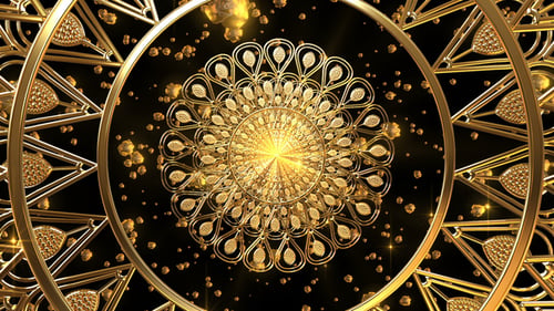 Sparkling Gold Ornamental Mandala for Festive Celebrations