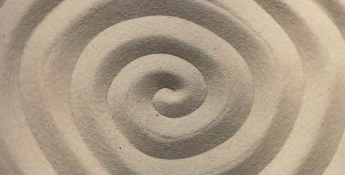 Sand Spiral Close Up in Natural Light