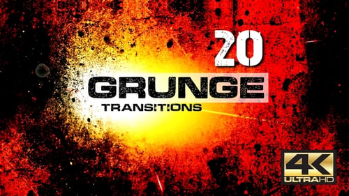 Grunge Glitch Video Transitions Pack