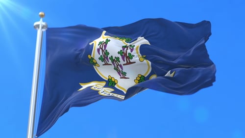 Flagge des Bundesstaates Connecticut in den Vereinigten Staaten