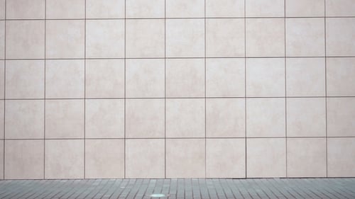 Young Man Rides Longboard Along Modern Wall