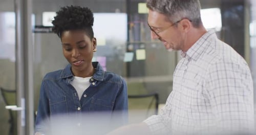 Business Meeting and Collaboration in Bright Office