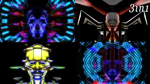 Cyber Face - VJ Loop Pack (3in1)