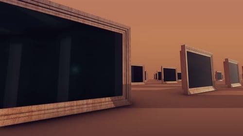 A Lot Of Tinted Wooden Windows 4k