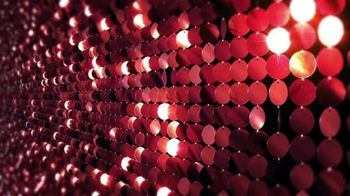 Shimmering Disco Sequins Wall Background Loop with Color Variations